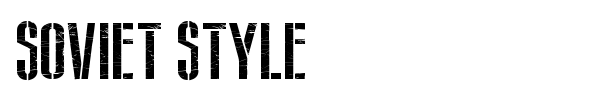 Soviet Style font preview